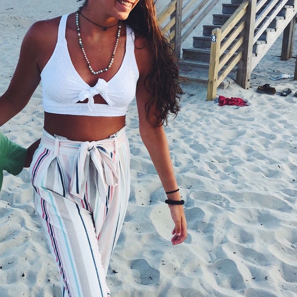 Rainbow striped pants